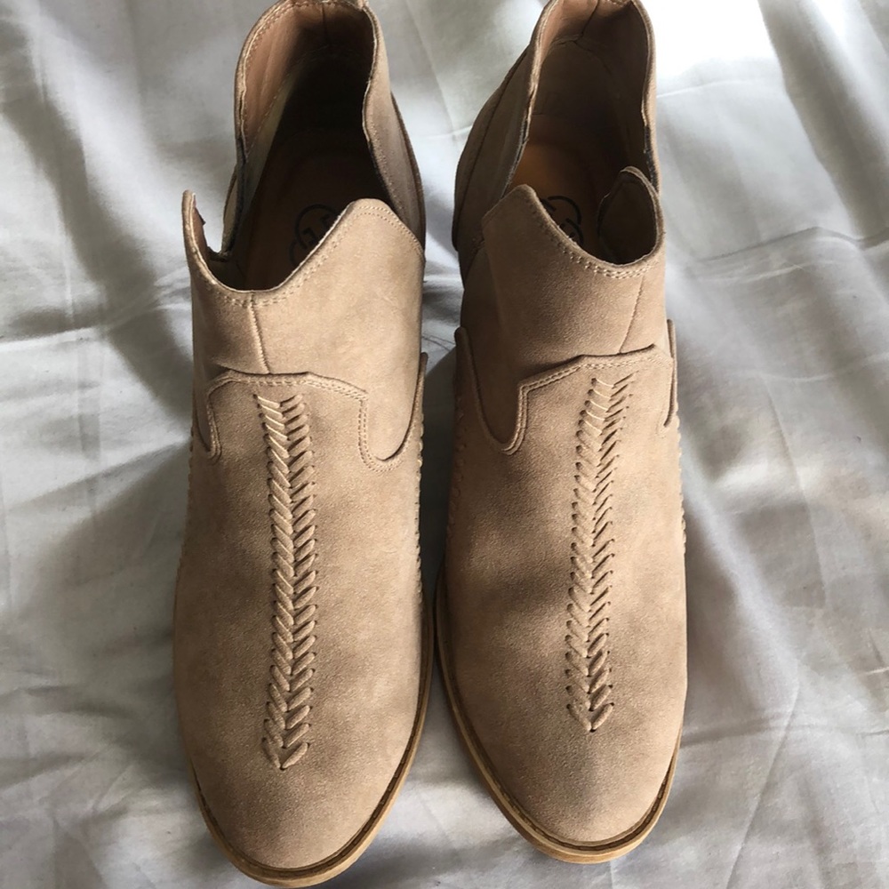 Tan ankle boots